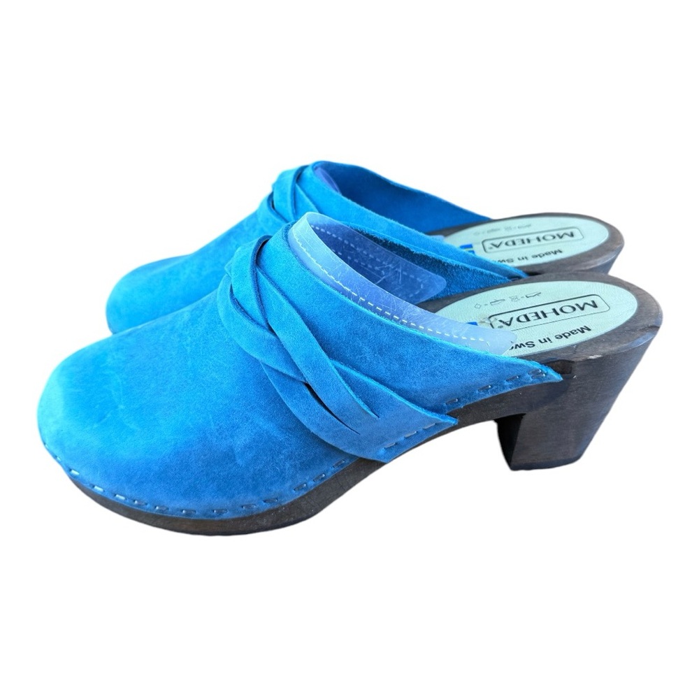 Moheda Toflin Mules & Clogs Size 7 Shoes  blue Leather  Toffeln